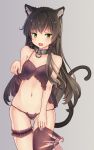  animal_ear_fluff animal_ears ass_visible_through_thighs babydoll black_hair black_panties blush breasts cat_ears cat_lingerie cat_tail collar commentary_request cowboy_shot eyebrows_visible_through_hair fang flat_chest green_eyes hair_between_eyes highres isekai_maou_to_shoukan_shoujo_dorei_majutsu leg_garter long_hair looking_at_viewer md5_mismatch meme_attire metal_collar navel open_mouth panties pantyhose rem_galeu rhineheim shirt_lift sidelocks skindentation small_breasts solo tail tentacles thigh_gap thigh_strap torn_clothes torn_legwear underwear 
