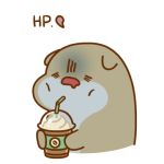 &lt;3 ambiguous_gender animated beverage blush hamster happy mammal rodent solo straw 