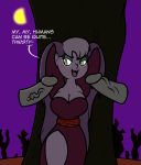  2018 big_breasts blush breasts clothed clothing disembodied_penis english_text female ghoul_school hair halloween holidays humanoid humanoid_penis male male/female monster mr.under open_mouth penis purple_hair scooby-doo_(series) sibella_dracula text thick_thighs vampire 