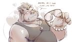  &lt;3 2018 anthro belly blush boar clothing dialogue english_text eyewear gouryou humanoid_hands male mammal mohawk one_eye_closed overweight overweight_male porcine shirt simple_background solo sunglasses talking_to_viewer text tigerlukke tokyo_afterschool_summoners tusks white_background wink 