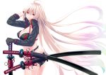  ass bikini blonde_hair breasts cleavage fate/grand_order fate_(series) gloves jeanne_d&#039;arc_(fate) jeanne_d&#039;arc_alter katana long_hair swimsuit sword tetranono waifu2x weapon white yellow_eyes 