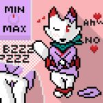  &lt;3 2019 anthro blush bow canine clothed clothing clothing_on_floor digital_media_(artwork) dildo embarrassed female fox fur harmony_scarf hikaru_kita_(hikaru_the_kitsune)_(character) hikaru_the_kitsune_(artist) japanese japanese_clothing kimono looking_at_viewer mammal one_eye_closed panties penetration pixel pixel_(artwork) pussy red_ears ribbons scarf sex_toy simple_background solo text torn_clothing underwear vaginal vaginal_penetration vibrator white_fur white_tail wink 
