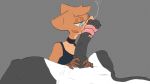  2018 animal_genitalia animal_penis animated anthro anthro_on_anthro bat big_penis black_fur black_penis blue_eyes breasts clothed clothed/nude clothed_female_nude_male clothing collar colored cum cum_string cumshot digital_media_(artwork) duo dusk_(tabuley) ejaculation equine_penis erection faceless_male fellatio female fur grey_background hair half-closed_eyes handjob infinite_cum interspecies licking long_penis long_tongue male male/female mammal medial_ring multicolored_fur nude oral orgasm penis penis_lick pink_tongue sex shirt simple_background tabuley tank_top tongue tongue_out tonguejob two_tone_fur vein white_fur 