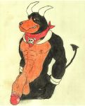  2018 anthro bandanna big_penis black_fur canine fur grin horn houndoom humanoid_penis invalid_tag looking_at_viewer male mammal muscular muscular_male nintendo orange_fur penis pok&eacute;mon pok&eacute;mon_(species) pok&eacute;morph pose red_eyes skull smile solo vain video_games 