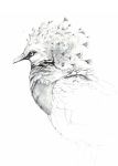  2018 ambiguous_gender avian beak bird feral simple_background solo traditional_media_(artwork) turnipberry white_background 