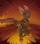  amazing anthro armor blue_eyes breasts clothing cute daisy_(doom) doom female fluffy fur gun hell helmet lagomorph mammal open_mouth rabbit ranged_weapon shotgun solo soulcentinel teeth video_games weapon 