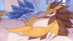  alolan_sandslash ambiguous_gender bed duo eyewear feral glasses hibari kajinchu nintendo pok&eacute;mon pok&eacute;mon_(species) regional_variant sabari sandslash video_games 