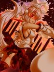  animal_ears ass breasts detached_sleeves inubashiri_momiji kuromiya medium_breasts panties sideboob solo sword tail thighhighs touhou underwear weapon wolf_ears wolf_tail 