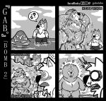  5_fingers ? anthro anthro_on_anthro black_nose blood blush bulge canine censored chow_chow clothed clothing cloud comic dog duo emanata eyebrows eyes_closed fellatio front_view fur gab_shiba gabshiba greyscale larger_male male male/male mammal monochrome muscular muscular_male navel nipples nosebleed oral outside partially_submerged sex shiba_inu shocked shorts size_difference smaller_male spiral_eyes standing topless wang_chow water wet wet_fur 