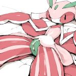  arthropod black_eyes cum cum_on_body female flat_chested hi_res insect looking_at_viewer lurantis lying mouthless nintendo nude on_back pink_sclera pok&eacute;mon pok&eacute;mon_(species) pussy simple_background sketch solo spread_legs spreading tumblr_sample uncensored video_games white_background youjomodoki 