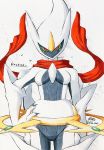  akabane_jin anthro arceus female front_view gem green_sclera legendary_pok&eacute;mon looking_at_viewer nintendo nude pok&eacute;mon pok&eacute;mon_(species) pok&eacute;morph red_eyes scarf simple_background solo standing video_games 