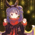  animal_ears bat_ears closed_mouth dragon_wings fake_animal_ears fire_emblem fire_emblem:_seima_no_kouseki fire_emblem_heroes halloween_costume long_hair long_sleeves lowres mamkute multi-tied_hair myrrh purple_hair red_eyes smile solo twintails twitter_username waka_ashakoniwa wings 