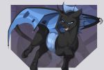  2018 ambiguous_gender changeling digital_media_(artwork) evehly fangs feral hole_(anatomy) hooves membranous_wings my_little_pony solo wings 