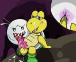  anus balls blush boo cum cum_in_mouth cum_inside cum_on_balls cum_on_face drooling erection fellatio fingering koopa_troopa long_tongue male mario_bros nintendo oral pawn penis reptile saliva scalie sex tongue turtle video_games 