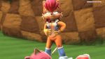  3d_(artwork) amy_rose animated bottomless brown_fur chipmunk clothed clothing digital_media_(artwork) duo eyes_closed female flower fur hair hedgehog jcthornton knocked_out mammal pink_fur plant red_hair rodent sally_acorn sleeping smexynation-lite sonic_(series) squirrel 