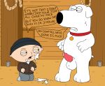  animal_genitalia baby balls brian_griffin canine child clothing collar cum cum_on_face dialogue dog erection family_guy hat human humor interspecies male male/male mammal nude open_mouth penis rope sitting squint standing stewie_griffin sweat teeth young 