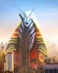  bug building city deity epic god goddess godzilla_(series) insect kaijuu moth mothra sky skyscraper toho_(film_company) wings 