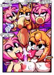 amy_rose anthro big_breasts big_penis breasts canine cloudz comic cum cum_on_body dialogue disembodied_penis dreamcastzx1 english_text fellatio female fox group group_sex hedgehog hi_res huge_breasts huge_penis male male/female mammal oral penis sex sonic_(series) sonic_boom speech_bubble text thought_bubble threesome video_games zooey_the_fox 