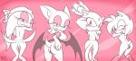  amy_rose anthro avian bandanna bat bedroom_eyes big_breasts bird blaze_the_cat blush breasts butt cat clothing eyelashes feline female forehead_gem gloves hair hair_tie hairband half-closed_eyes hedgehog kreeppykat looking_at_viewer looking_back mammal membranous_wings mostly_nude nipples one_eye_closed presenting presenting_pussy pussy rouge_the_bat seductive signature smile sonic_(series) sonic_riders swallowing tongue wave_the_swallow wings wink 
