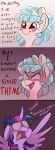  2018 blue_hair blush bow comic cozy_glow_(mlp) curly_hair digital_media_(artwork) equine evil_grin eyelashes feathered_wings feathers female feral freckles friendship_is_magic fur hair horn horse humor mammal mostly_nude my_little_pony open_mouth orange_eyes pink_fur pink_hair pony purple_fur purple_hair purple_wings ribbons scared shocked simple_background smile spread_wings text tongue twilight_sparkle_(mlp) underpable url wide_eyed winged_unicorn wings 
