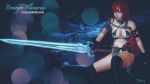  1girl breasts chisuji honey_select kyoshourz outdoors perky_breasts red_hair small_breasts sword tagme teenage weapon 