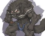  2018 abs anthro biceps canine captainjohkid digital_media_(artwork) fur hi_res male mammal muscular muscular_male pecs simple_background were werewolf 