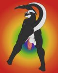  anthro anus backsack balls butt cetacean flaccid hat humanoid_penis looking_back male mammal marine orca penis smile solo standing syrios tongue tongue_out vein whale 