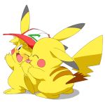  ambiguous_gender ashchu blush licking nintendo pasaran pikachu pok&eacute;mon pok&eacute;mon_(species) simple_background tongue tongue_out video_games white_background 