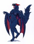  2018 anthro breasts capcom claws dragon female flying_wyvern monster_hunter nargacuga nipples nude open_mouth solo tierafoxglove video_games wings wyvern 