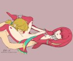  &lt;3 2018 anthro blonde_hair blue_eyes blush breasts breath_of_the_wild cunnilingus duo eyes_closed female hair humanoid hylian interspecies link male mammal marine mipha naapuru nintendo nipples not_furry nude open_mouth oral pointy_ears sex simple_background the_legend_of_zelda vaginal video_games yellow_eyes zora 