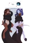  &lt;3 2017 anthro big_breasts blizzard_entertainment breasts brown_fur brown_hair canine dialogue diaper digital_media_(artwork) draenei english_text feces female fur hair heyla hi_res hooves horn humanoid long_hair mammal merunyaa messy_diaper one_eye_closed pooping purple_skin scat soiling soiling_diaper speech_bubble sweat tentacles text video_games warcraft were werewolf wink worgen 