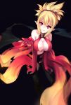  blonde_hair breasts ch2o cleavage closed_mouth cosplay demon_girl demon_wings disgaea elbow_gloves fingerless_gloves gloves guilty_crown hair_ornament looking_at_viewer makai_senki_disgaea_2 pantyhose pointy_ears pointy_hair red_eyes rozalin solo third-party_source wings yuzuriha_inori yuzuriha_inori_(cosplay) 