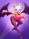  &lt;3 2018 5_fingers abstract_background anthro bat big_breasts blue_eyes breasts bunny_costume butt cleavage clothed clothing colored_nails costume eyeshadow female footwear half-closed_eyes high_heels lipstick looking_at_viewer makeup mammal membranous_wings minxydoodle nipple_bulge rouge_the_bat shirt_cuffs shoes smile solo sonic_(series) wings 