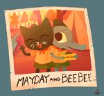  anthro bea_(nitw) better_version_at_source clothing english_text eyes_closed feline female happy mae_(nitw) mammal night_in_the_woods open_mouth reapers969 reptile scalie smile teeth text tree turtle whiskers young 