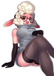  caprine celebrated_earl clothing dawn_bellwether disney eyewear female glasses gloves legwear mammal sheep sitting solo stockings tight_clothing zootopia 