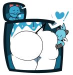  alpha_channel anthro azumarill big_butt butt dewott dewy-eyedboy duo eyes_closed female male nintendo overweight pok&eacute;mon pok&eacute;mon_(species) simple_background transparent_background video_games wide_hips 