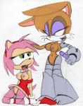  amy_rose archie_comics bunnie_rabbot monkeycheese sonic_team 