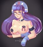  breasts glasses gluko large_breasts mon_colle_knights purple_hair tagme 