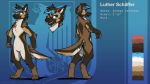  4_toes canine claws digitigrade dog fangs fist fur german_shepherd hair looking_at_viewer luther_(centaurialpha) male mammal model_sheet nude open_mouth pawpads simple_background standing teeth toe_claws toes tongue zillionross 