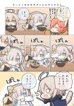  anastasia_(fate/grand_order) angeltype animal_ears cat_ears chibi comic commentary_request fate/grand_order fate_(series) food jeanne_d'arc_(alter)_(fate) jeanne_d'arc_(fate)_(all) noodles ramen self_shot tamamo_(fate)_(all) tamamo_cat_(fate) translated 