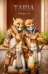  5_fingers abs anthro cheetah clothed clothing comic dagger detailed_background duo feline male mammal melee_weapon pawpads titusw weapon 