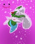  ambiguous_gender ditto duo fully_submerged gallade humanoid male nintendo pasaran pok&eacute;mon pok&eacute;mon_(species) purple_background simple_background solo_focus video_games 