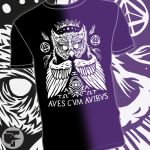  avian bird burdania clothing design fleeks invalid_color merchandise monochrome owl owluminati shirt t-shirt wings 