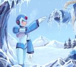  blizzard_buffalo blue_eyes frozen ice machine mega_man_x_(character) mega_man_x_(series) not_furry rayum robot 
