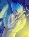  blue_eyes blue_hair breasts breezie fairy friendship_is_magic hair hardtones humanoid my_little_pony nude size_difference twirly_(mlp) yellow_skin 