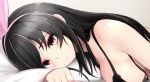  a.i._channel bangs bare_shoulders black_bra black_hair blush bra breasts closed_mouth commentary_request dark_persona eyebrows_visible_through_hair greem_bang grey_background hair_ribbon hairband kizuna_ai long_hair looking_at_viewer lying medium_breasts multicolored_hair on_side pink_hair pink_hairband pink_ribbon red_eyes ribbon simple_background solo streaked_hair underwear upper_body virtual_youtuber 