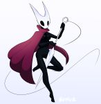  anthro arthropod breasts clothed clothing female hollow_knight hollow_knight_(species) hornet_(hollow_knight) insect nekuzx nipples partially_clothed sewing_needle solo weapon 