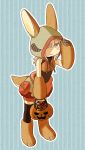  1girl brown_eyes candy food furry halloween halloween_clothes kawasemi27 made_in_abyss nanachi_(made_in_abyss) rabbit short_hair solo white_hair 