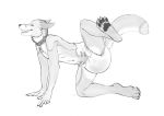  anthro canine collar diaper fetish-art male mammal peeing randall_(draugr) simple_background urine wet_diaper wetting white_background wolf 