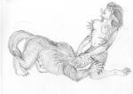 anthro arania breasts butt butt_grab canine claws clothing erect_nipples female hand_on_butt human licking male mammal nipples open_mouth penis pointy_ears sketch skirt smile spread_legs spreading tongue tongue_out torn_clothing transformation were werewolf wolf 